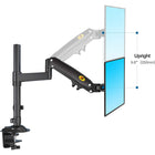 North Bayou H100 Support de Mouvement Complet pour un Seul Moniteur - 17 po-30 po - Noir-6
