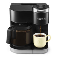 Keurig K-Duo - Cafetière une tasse à la fois pour capsule K-Cup et à carafe  avec fonctions programmables et fonction d'infusion intense - Noir-Préparez une tasse et une carafe : utilisez à la fois du café moulu et des dosettes K-Cup recyclables