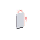 Mark Maker Modular Sneeze Guard Side - Acrylique transparent 1/4" - panneau 11,5" Lx23,5"H - 2 traverses inférieures de 4"-Fabriqué à partir d'acrylique transparent de 1/4".