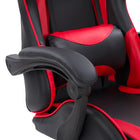 Chaise de jeu Ravagers de CorLiving - Noir/Rouge-L’oreiller pour le dos et le cou atténue les points de stress pour jouer en tout confort