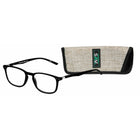 TRI FOCUS - Lunettes de lecture +1.00 avec protection contre la lumiere bleue - Rondes-Une monture contemporaine unisexe en plastique; offertes en noir