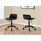 Monarch Specialties - 7464 Chaise De Bureau Multi-Position- Noir -Le dossier incurvé de conception ergonomique est extra large pour fournir un soutien au bas du dos et le siège est rembourré pour plus de confort