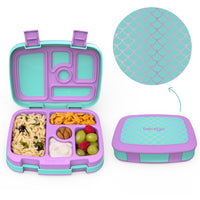 Bentgo - Boîte à lunch à 5 compartiments pour enfants - Écailles de sirène-5 compartiments pratiques parfaitement proportionnés selon l'appétit de l'enfant pour favoriser un repas sain et équilibré