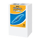 Ruban correcteur Exact Liner Wite–Out de BIC de marque - blanc - ruban résistant à la déchirure - Paquet de 10-Un paquet de 10 rubans correcteurs de marque BIC Wite-Out Exact Liner, un ruban correcteur blanc sur film résistant à la déchirure, avec un distributeur de ruban et une zone d’adhérence pour assurer confort et contrôle.