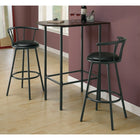 Monarch Specialties - 2398 Tabouret De Bar - Pivotant/Metal Noir - Paquet de 2-Siège pivotant pratique