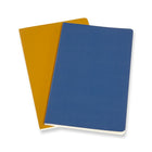 Moleskine – Cahier Volant, ligné, grand format, bleu myosotis/jaune ambre, 5 po x 8,25 po-80 pages pa cahier, format page blanche