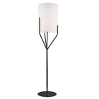 Dainolite - Lampe sur pied à incandescence moderne Khloe, 1 lumière, abat-jour noir mat et blanc-Noir