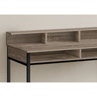 Monarch Specialties - 7702 Bureau 48 po L - Taupe Fonce/Metal Noir Hauteur Debout-Pattes robuste en métal noir combinent la stabilité et un look moderne élégant