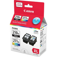 Canon – Cartouches d'encre PG–210XL/CL–211XL haut rendement, noir/couleur, paquet économique-Comprend une cartouche noire PG-210XL et une cartouche couleur CL-211XL