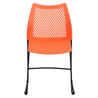 Flash Furniture – Chaise traîneau HERCULES empilable avec ouverture d’aération, capacité de 661lb, orange (RUT498AOR)-Chaise empilable multi-usages