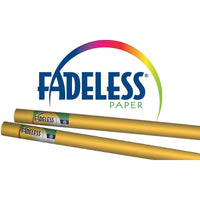 Pacon Fadeless 48" x 12' Rouleaux de papier, Sunset Gold, Paquet de 4-Ultra résistant à la décoloration