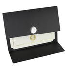 St. James - Porte-certificats/porte-documents - Sceau d'argent avec ruban rouge - noir - paquet de 5-Insertion facile de documents de format lettre (8-1/2 x 11 po) dans les fentes d'angle découpées à la forme