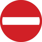Autocollant de plancher Mark Maker Cercle de 12" de diamètre - N'entrez pas de symbole sur le rouge-Autocollant de plancher