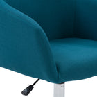 Chaise de travail rembourrée avec base chromée Marlowe de CorLiving - Bleu foncé-Siège pivotant à 360 degrés