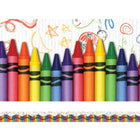 Edupress Pre-school - Bordure droite d'aspect superposé pour les 12e années, crayons de couleur, paquet de 96-Captez l'attention de vos élèves avec des bordures photo colorées