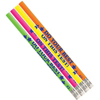 Musgrave Pencil Company - "Do Your Best on the Test" #2 Crayons - Paquet de 144-Chaque crayon est livré avec une gomme
