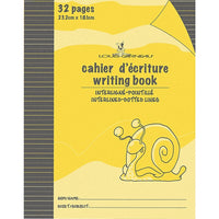 Louis Garneau - Cahiers d'écriture avec interlignes pointillées, 9 1/4 po x 7 1/4 po, 32 pages, jaune, paq./48-Cahiers d'écriture avec interlignes pointillées, couverture laminée et papier épais