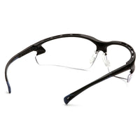 Pyramex – Lunettes de sécurité Venture 3, verre transparent antibuée H2X, monture noire, 12/paquet-Verre en polycarbonate résistant aux égratignures et branches aux extrémités noires