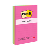 Post–it − Feuillets de la collection Poptimistic − 4 po x 6 po − ligné − paquet de 3-Les feuillets Post-it se collent solidement et s’enlèvent proprement