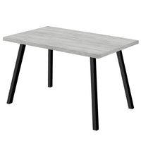 Monarch Specialties - 1136 Table A Manger - 36 po X 60 po /Gris/Metal Noir-Tablier construit robustement en simili bois pour un look tendance et rustique qui porte sur le long terme