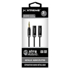 Xtreme - Mini répartiteur audio 3,5 mm métallique XAC9-0112-A13, 3 pi-Répartiteur audio 3,5 mm haute performance
