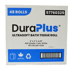 DuraPlus - papier hygiénique 2 plis - blanc - Paquet de 48-Le produit a des dimensions de 4 po x 3 po x 4.25 po
