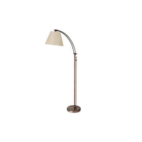 Dainolite – Lampe de sol réglable et abat-jour Flax, 61 x 28 x 11 po, bronze huilé brossé (DM2578-F-OBB)-Lampe de sol