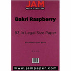 JAM Paper - Papier cartonné mat légal - 80 lb - 8,5 po x 14 po - Bakri Framboise, paquet de 50-Taille: 8,5 x 14 pouces