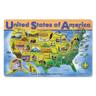 Melissa & Doug USA Carte Puzzle-Construction en bois robuste