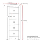 CorLiving – Commode Madison Tall Boy BMG-371-T, expresso riche-Facile à assembler - Sans tracas ni perte de temps