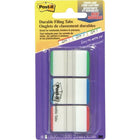 Post-it® - Onglets d'index durables, vert, bleu et rouge, paq./66-Faciles à inscrire au stylo à bille et plus robustes que les languettes standard Post-it  