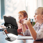 ShoppingAll - Support de Tablette Réglable Long - Noir-Découpes spéciales sur le support et le fond de la base pour loger les cordons d'alimentation