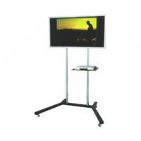 TygerClaw – Meuble mobile avec tablette multimédia pour téléviseur de 22 à 60 po, 33,9 x 68,9 x 53,2 po, noir-Support mobile pour téléviseur avec roulettes pivotantes et frein