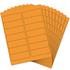 JAM Paper - Étiquettes d'adresse d'expédition rectangulaires - 1 1/3 po x 4 po - orange fluo - Paquet de 126-Taille : 1,33 x 4 pouces, Les étiquettes imprimables sont faciles à créer et à personnaliser