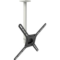 Support plafond pour téléviseur à écran plat/incurvé, télescopique, pivot et inclinaison, télés de 29 po à 65 po/74 cm à 165 cm-Convient aux téléviseurs à écran plat/incurvé de jusqu'à 65 po (max. 88 lb/40 kg)