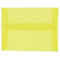 JAM Paper Enveloppes translucides A2, jaune primaire, 250/paquet-Enveloppes en papier translucide jaune primaire