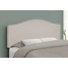 Monarch Specialties - 6014F Lit Double Tete De Lit - Tissus Beige-Dimensions du produit: 50,5 pouces H x 57,25 pouces L x 3 pouces P