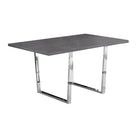 Monarch Specialties - 1120 Table A Manger - 36 po X 60/Gris/Metal Chrome-Gris, métal chromé