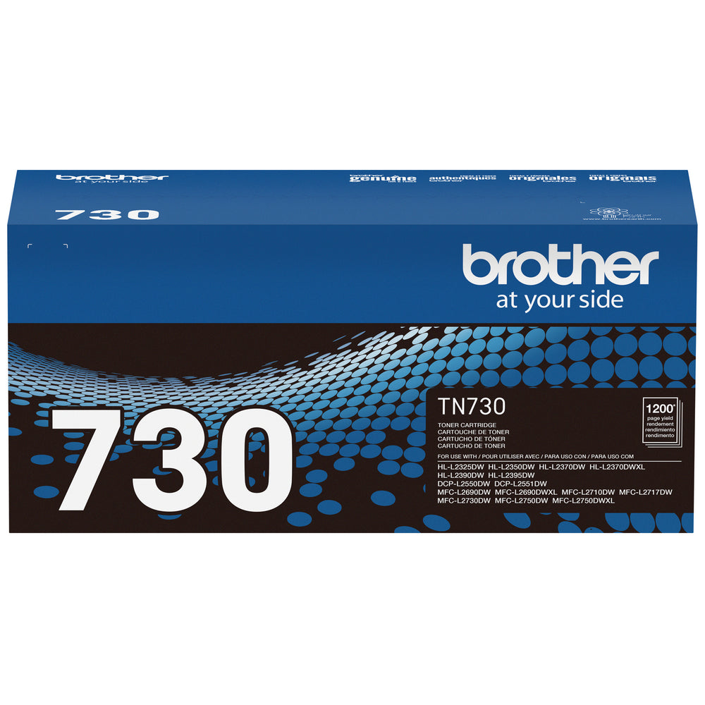 Brother – Cartouche de toner noir TN730, rendement standard