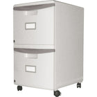 Storex - Tiroir-classeur double verrouillable, blanc-Tiroir-classeur mobile peu encombrant fabriqué de plastique robuste