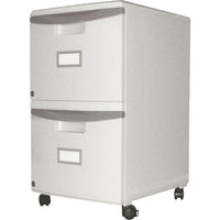 Storex - Tiroir-classeur double verrouillable, blanc-Tiroir-classeur mobile peu encombrant fabriqué de plastique robuste