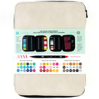Tombow - Coffret pour marqueurs - Huître-Marqueurs : chartreuse, olive foncé, vert saule, jade foncé, menthe, vert, bleu véritable, bleu processus, turquoise, bleu réflexe, bleu marine, violet brume, outremer, lilas, pervenche, violet, violet impérial, violet, pêche, jaune Or, jaune process, jaune pâle, rose, rouge rhodamine, rose vif, rouge rubis, œillet, rose poussiéreux, rose pâle, abricot clair, vin rouge, rouge porto, rouge chaud, orange, ocre clair, orange chromé, cerise pâle, Cappucino, Terre de Sien