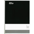 Cahiers #Hilroy à reliure spiralée, ligné, 100 feuilles, 8 po x 10 1/2 po, couleurs variées (13048) -Couvertures en papier disponible en 5 couleurs assorties : noir, cyan, vert, magenta ou gris