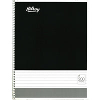 Cahiers #Hilroy à reliure spiralée, ligné, 100 feuilles, 8 po x 10 1/2 po, couleurs variées (13048) -Couvertures en papier disponible en 5 couleurs assorties : noir, cyan, vert, magenta ou gris