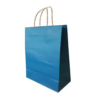 Wamaco - Sacs de magasinage Kraft couleur, 10 x 5 x 13,5 (po), bleu, paquet de 100-Sacs de magasinage Kraft couleur