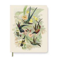 Fringe - Journal Memento Colibris - 7,5 po l x 9,5 po L - 208 pages lignees-Couverture en papier texture creme avec un motif classique de colibri.