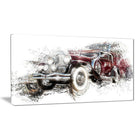 Designart – Art imprimé sur toile, voiture classique américaine (PT2655-32-16)-Impression