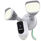 Swann - Camera de securite Floodlight Wi-Fi intelligent 1080p avec compatibilite Amazon Alexa et Google Assistant - Blanc-Recevez une notification lorsque la chaleur et mouvements sont detectes et repondez, effrayez les intrus, tandis que la camera enregistre tout