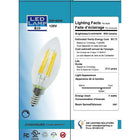 Northern Stars – Ampoule 120V 6W B10 DEL 84034, intensité variable, blanc froid, paquet de 2-DEL B10 de 6W en filament, lumière du jour