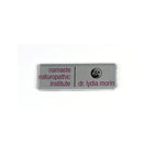 The Mighty Badge  Trousse de porte-noms pour imprimantes au laser - 1 po x 3 po - moyen - argent - paquet de 10-Créez votre style et personnalisez-le avec texte, logos et images